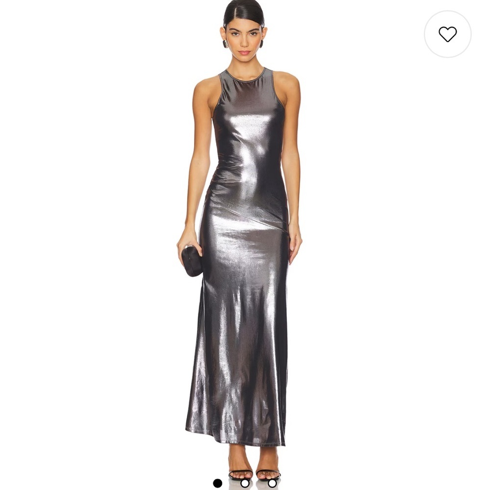 Superdown Felina Maxi Dress in Gunmetal Size XL